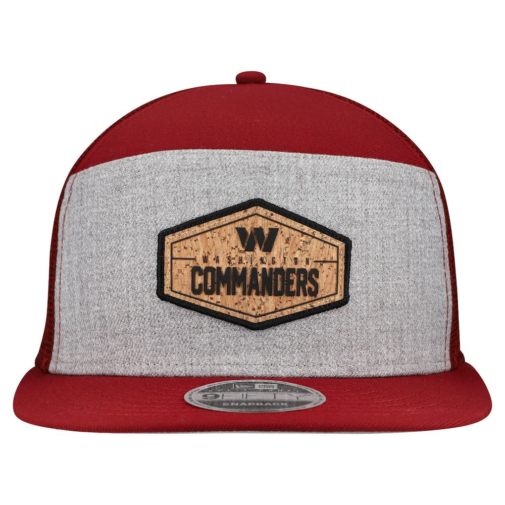 Washington Commanders New Era Cork Split Panel 9FIFTY Trucker Snapback Hat - Gray/Burgundy for sale