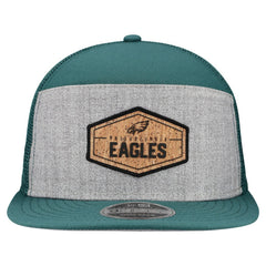 Philadelphia Eagles New Era Cork Split Panel 9FIFTY Trucker Snapback Hat - Gray/Midnight Green discount