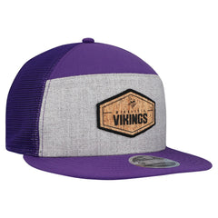 Minnesota Vikings New Era Cork Split Panel 9FIFTY Trucker Snapback Hat - Gray/Purple online
