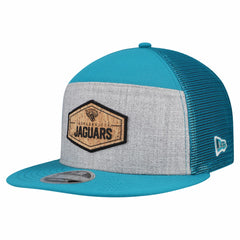 Jacksonville Jaguars New Era Cork Split Panel 9FIFTY Trucker Snapback Hat - Gray/Teal online