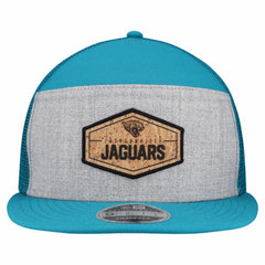 Jacksonville Jaguars New Era Cork Split Panel 9FIFTY Trucker Snapback Hat - Gray/Teal online