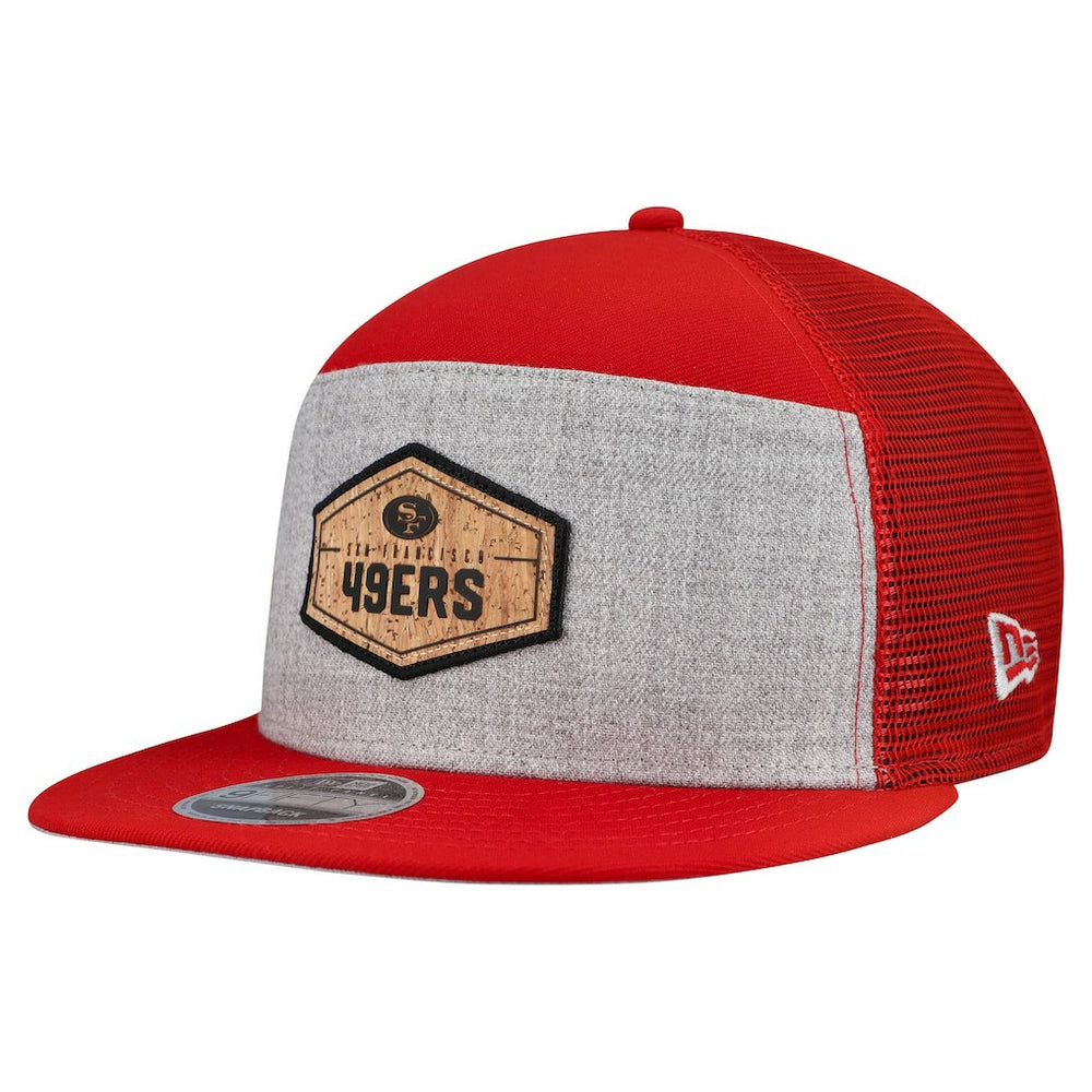 San Francisco 49ers New Era Cork Split Panel 9FIFTY Trucker Snapback Hat - Gray/Scarlet outlet