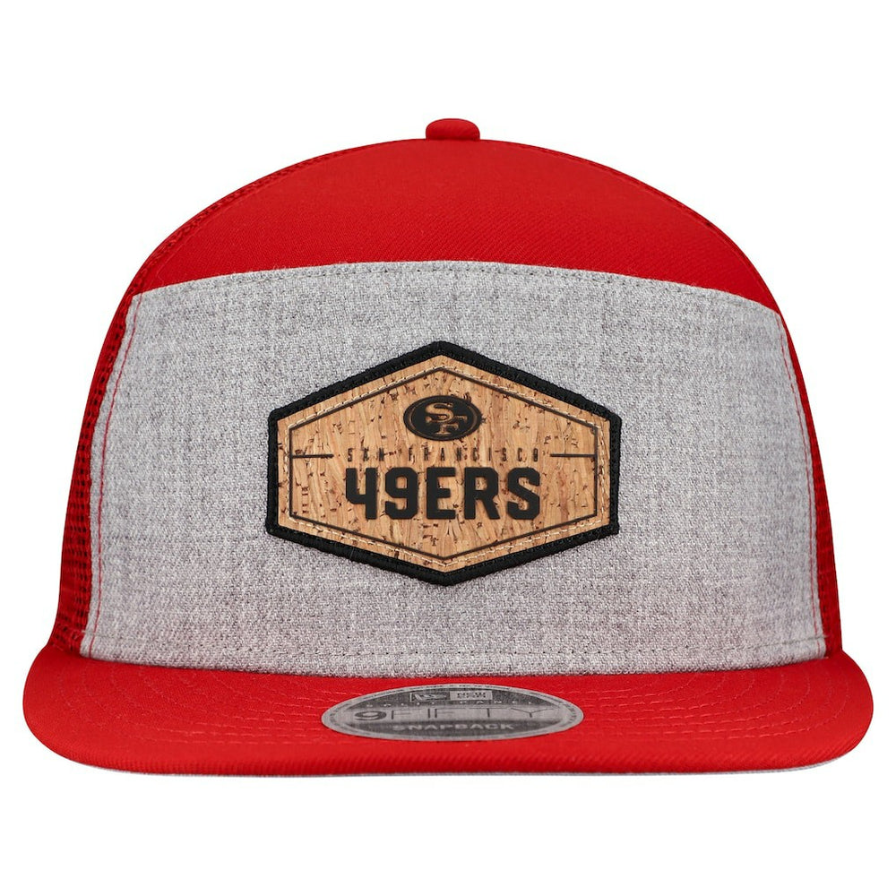 San Francisco 49ers New Era Cork Split Panel 9FIFTY Trucker Snapback Hat - Gray/Scarlet outlet