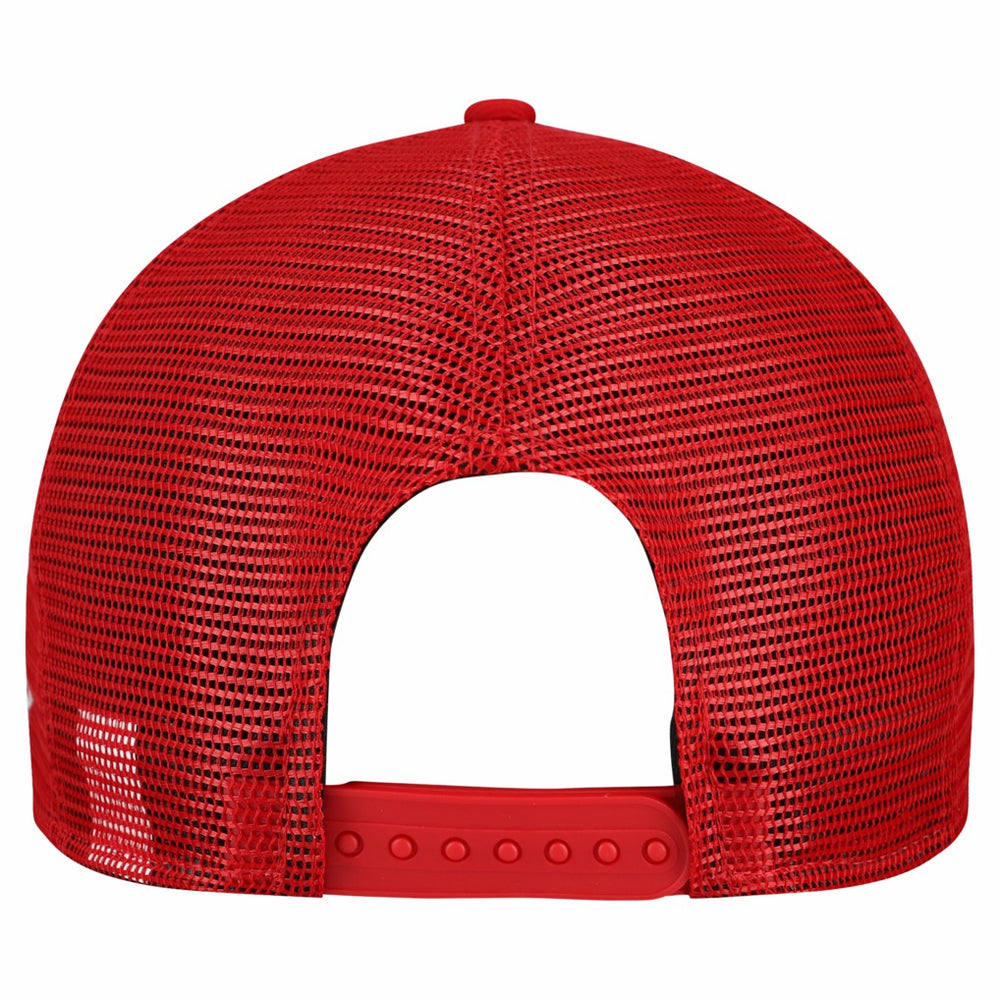 Tampa Bay Buccaneers New Era Cork Split Panel 9FIFTY Trucker Snapback Hat - Gray/Red discount
