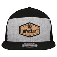 Cincinnati Bengals New Era Cork Split Panel 9FIFTY Trucker Snapback Hat - Gray/Black for sale