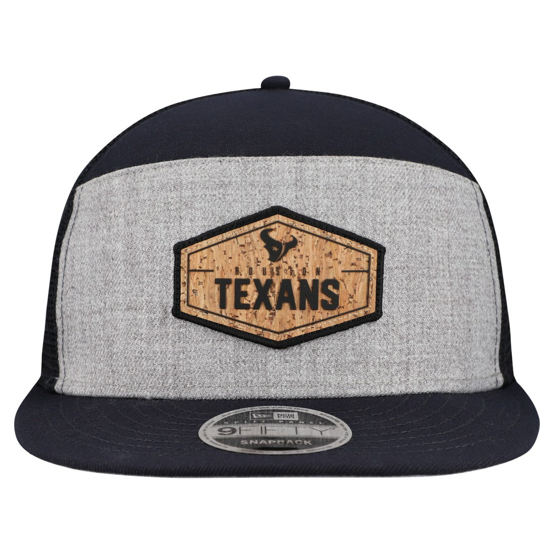 Houston Texans New Era Cork Split Panel 9FIFTY Trucker Snapback Hat - Gray/Navy outlet