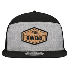 Baltimore Ravens New Era Cork Split Panel 9FIFTY Trucker Snapback Hat - Gray/Black cheap
