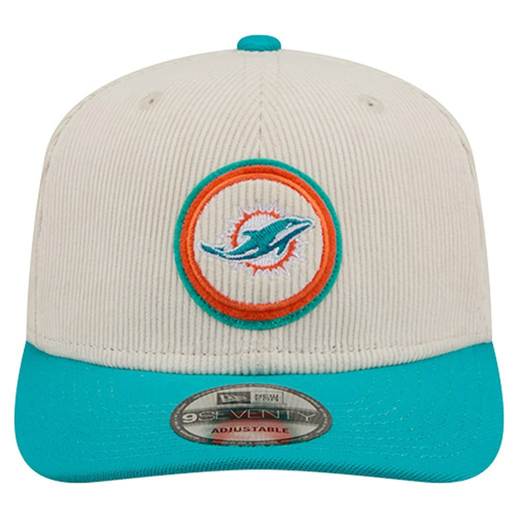 Miami Dolphins New Era Loyal Corduroy 9SEVENTY Adjustable Hat - Stone cheap