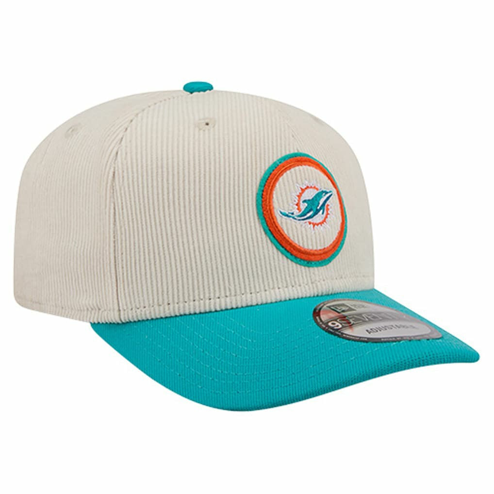 Miami Dolphins New Era Loyal Corduroy 9SEVENTY Adjustable Hat - Stone cheap