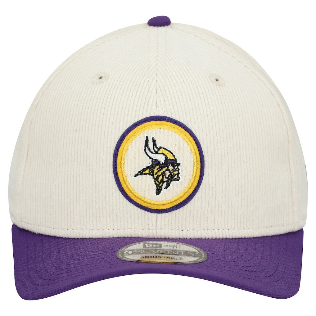 Minnesota Vikings New Era Loyal Corduroy 9SEVENTY Adjustable Hat - Stone for sale