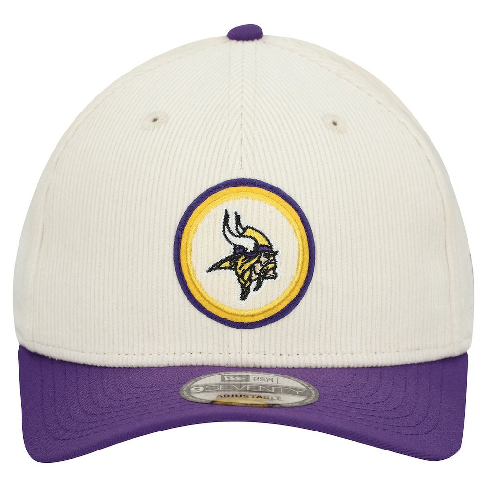 Minnesota Vikings New Era Loyal Corduroy 9SEVENTY Adjustable Hat - Stone for sale