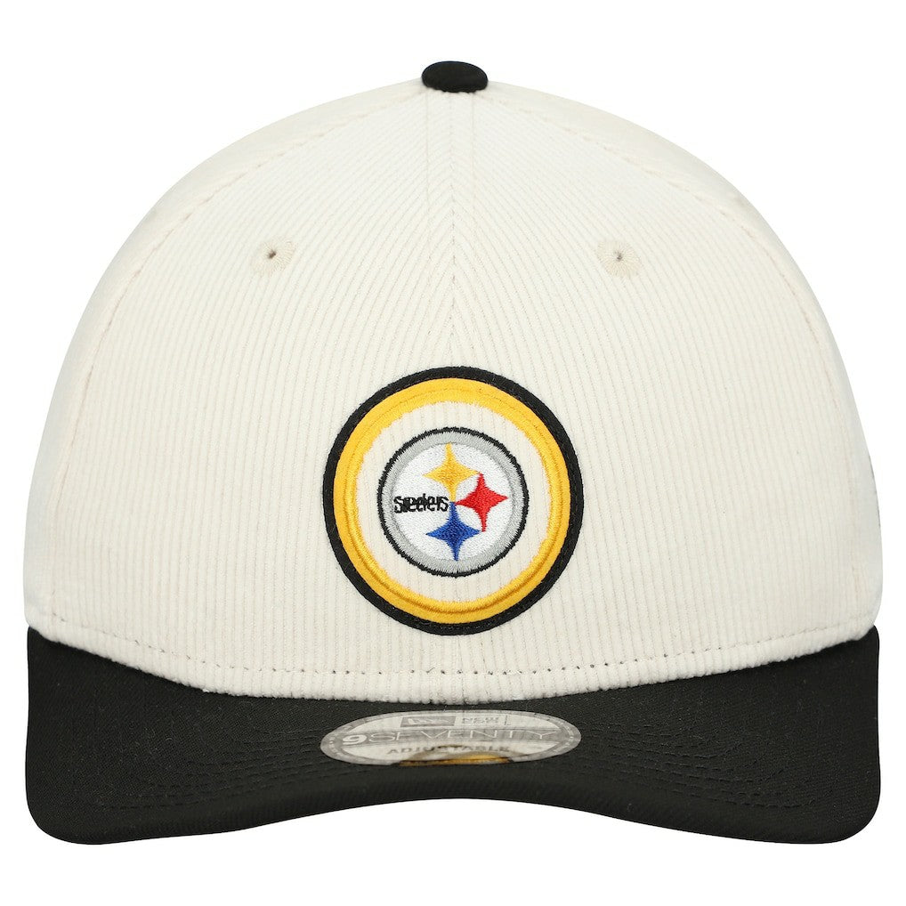 Pittsburgh Steelers New Era Loyal Corduroy 9SEVENTY Adjustable Hat - Stone discount