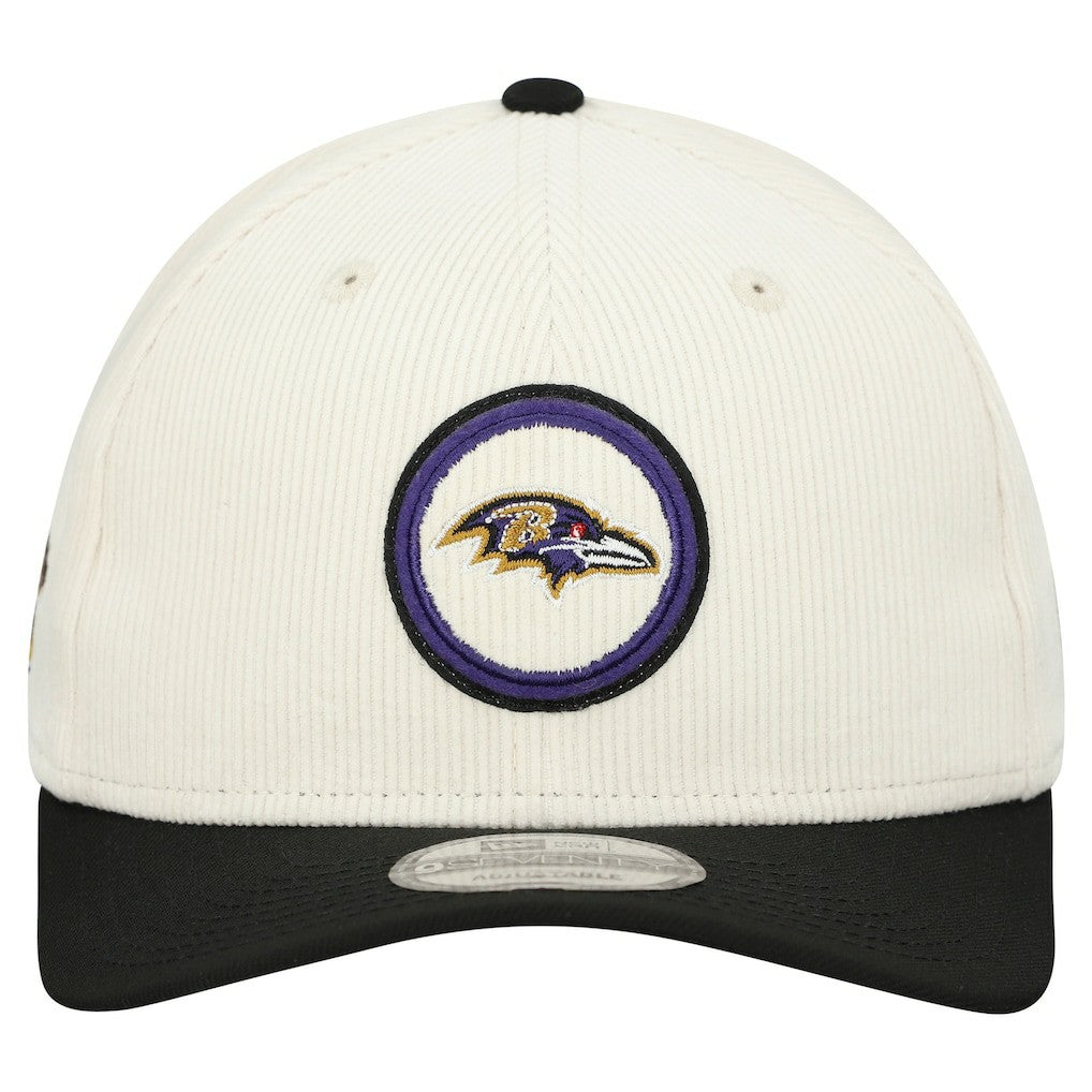 Baltimore Ravens New Era Loyal Corduroy 9SEVENTY Adjustable Hat - Stone sale