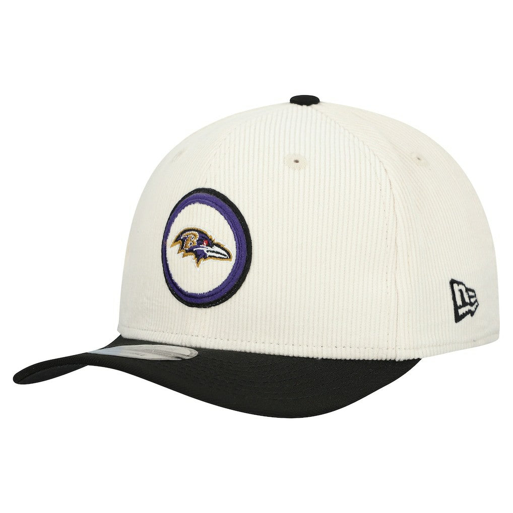 Baltimore Ravens New Era Loyal Corduroy 9SEVENTY Adjustable Hat - Stone sale