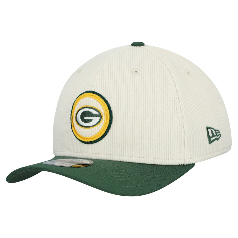 Green Bay Packers New Era Loyal Corduroy 9SEVENTY Adjustable Hat - Stone cheap
