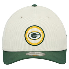 Green Bay Packers New Era Loyal Corduroy 9SEVENTY Adjustable Hat - Stone cheap