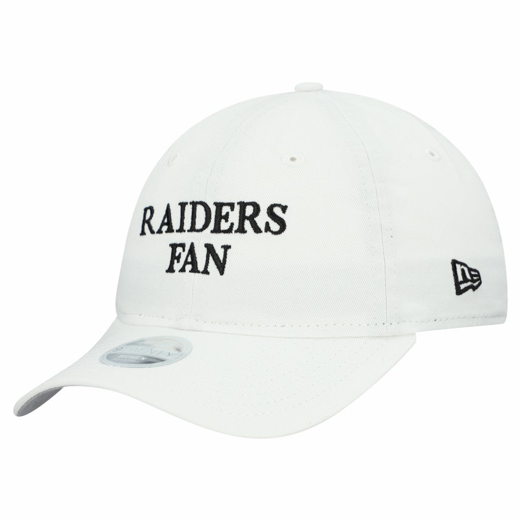 Las Vegas Raiders New Era Women's Team Fan 9TWENTY Adjustable Hat - White discount