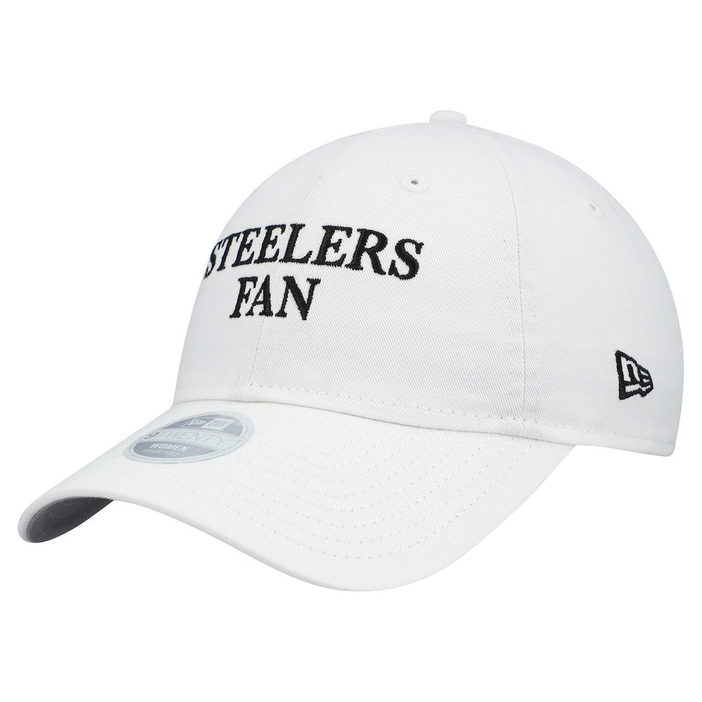 Pittsburgh Steelers New Era Women's Team Fan 9TWENTY Adjustable Hat - White for sale