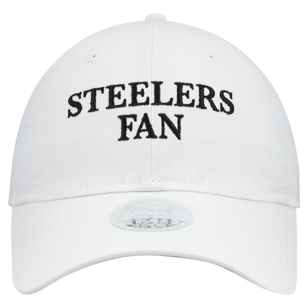 Pittsburgh Steelers New Era Women's Team Fan 9TWENTY Adjustable Hat - White for sale