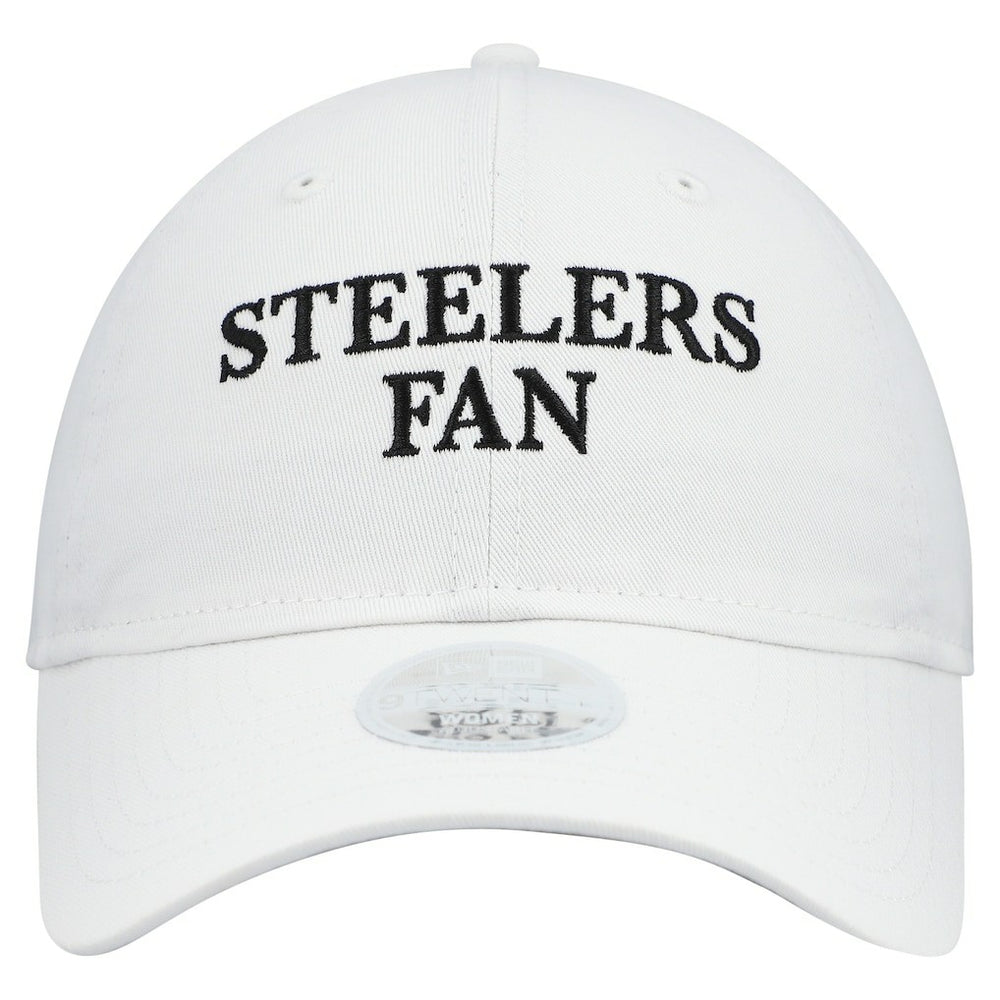 Pittsburgh Steelers New Era Women's Team Fan 9TWENTY Adjustable Hat - White for sale