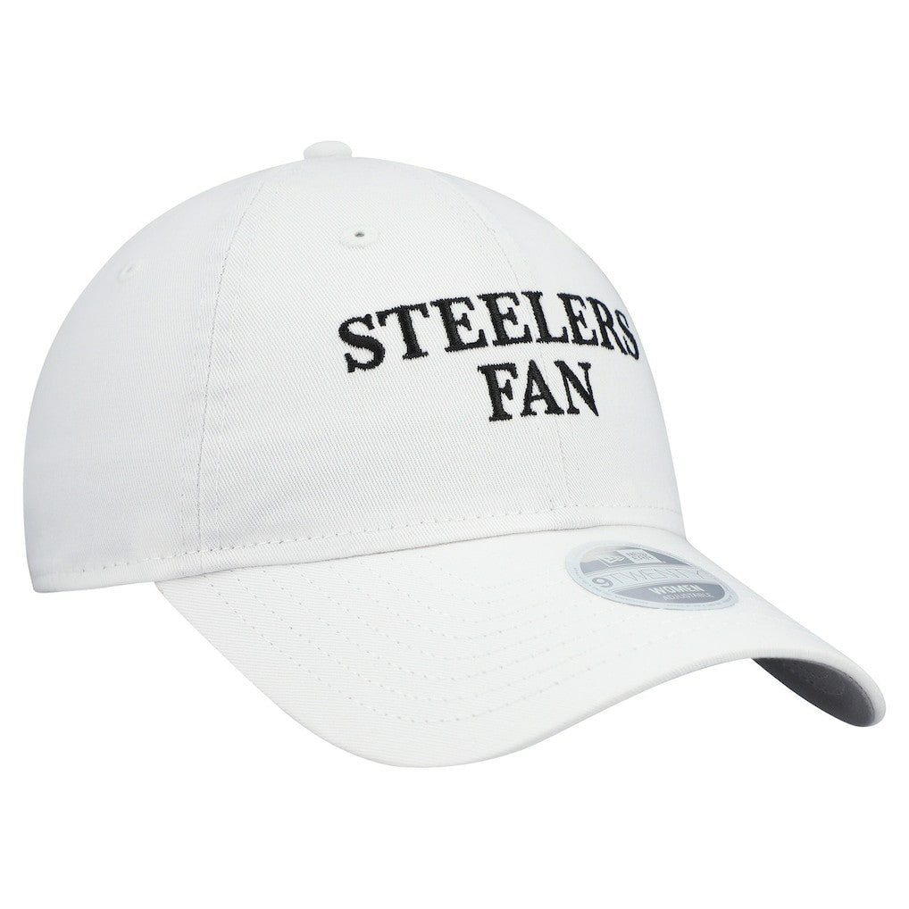 Pittsburgh Steelers New Era Women's Team Fan 9TWENTY Adjustable Hat - White for sale