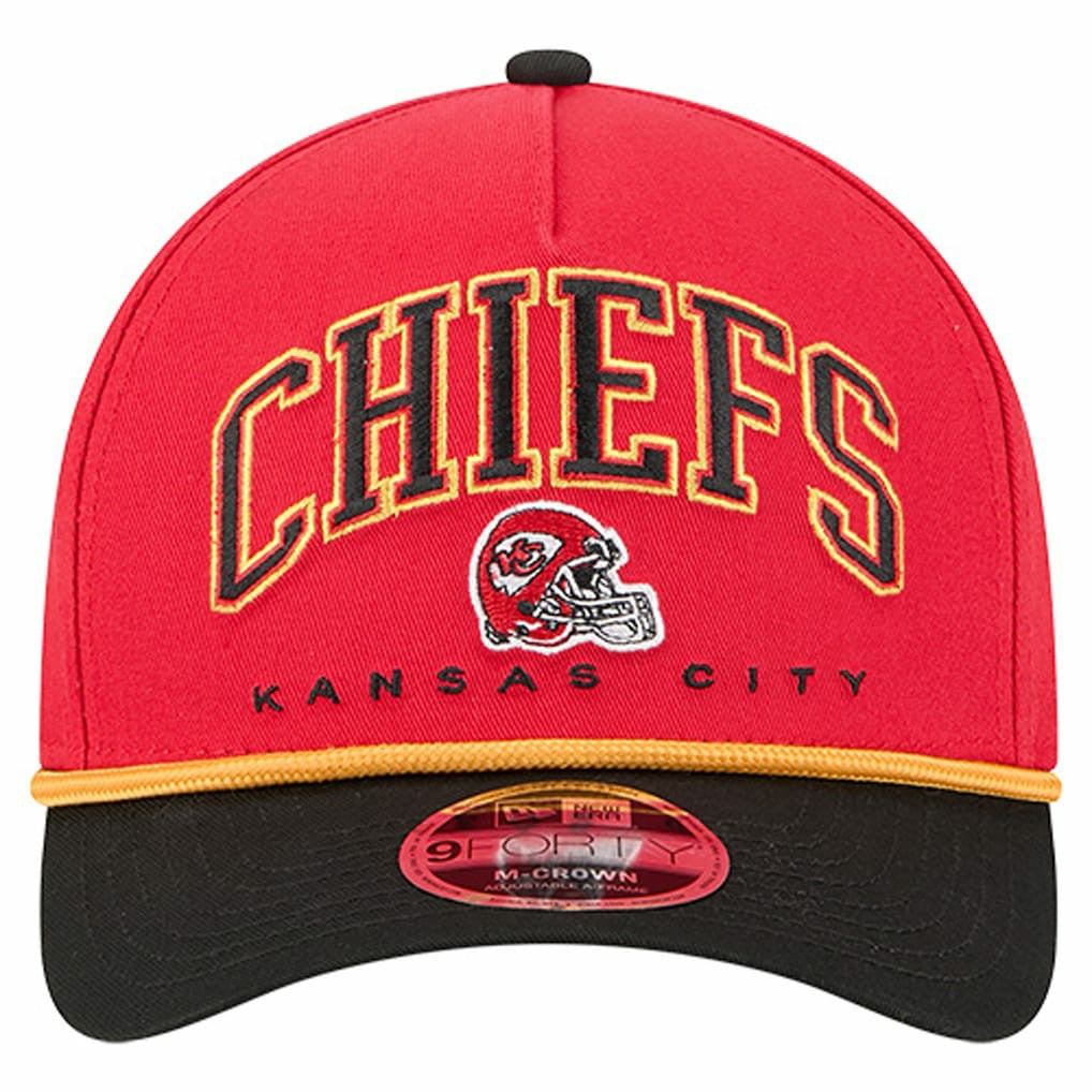 Kansas City Chiefs New Era Arch COOLERA 9FORTY A-Frame M-Crown Adjustable Hat - Red online