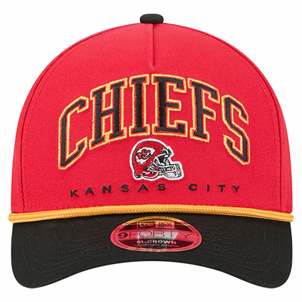 Kansas City Chiefs New Era Arch COOLERA 9FORTY A-Frame M-Crown Adjustable Hat - Red online