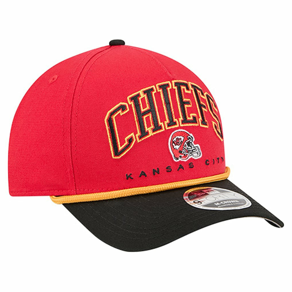 Kansas City Chiefs New Era Arch COOLERA 9FORTY A-Frame M-Crown Adjustable Hat - Red online