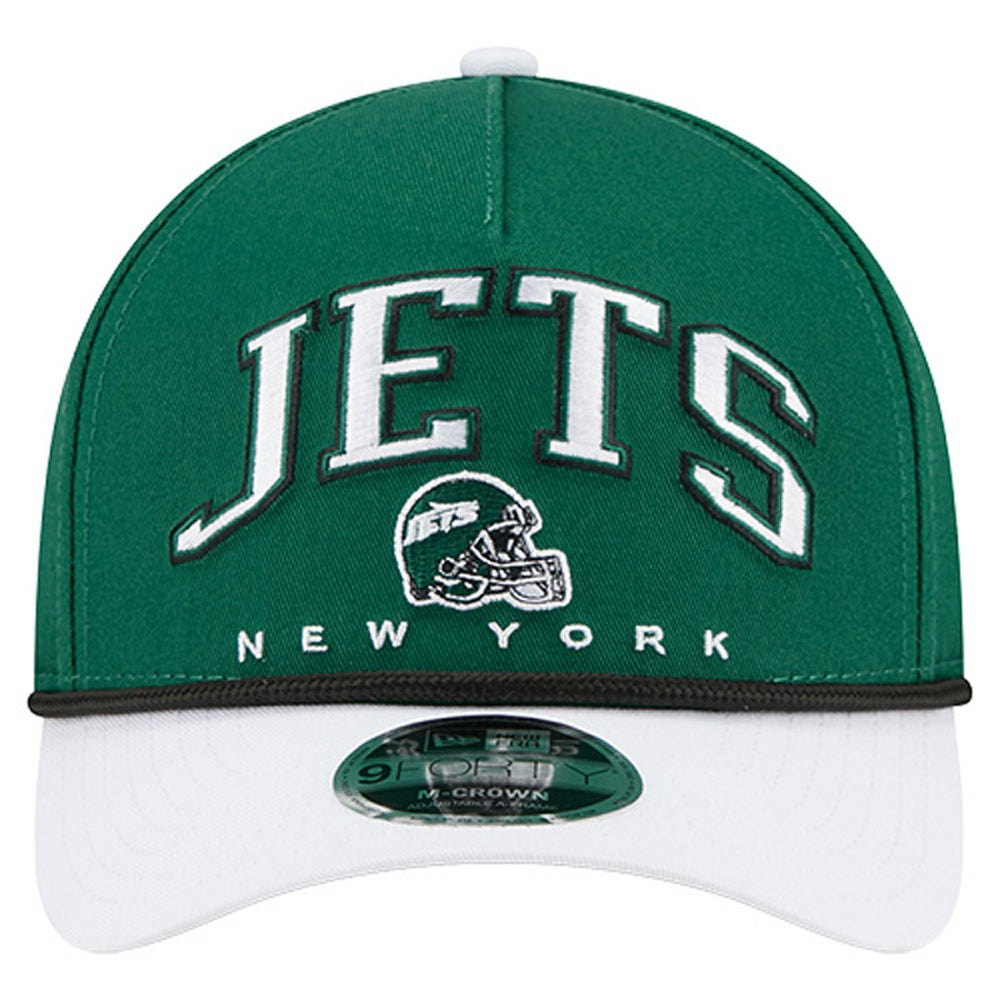 New York Jets New Era Arch COOLERA 9FORTY A-Frame M-Crown Adjustable Hat - Green outlet