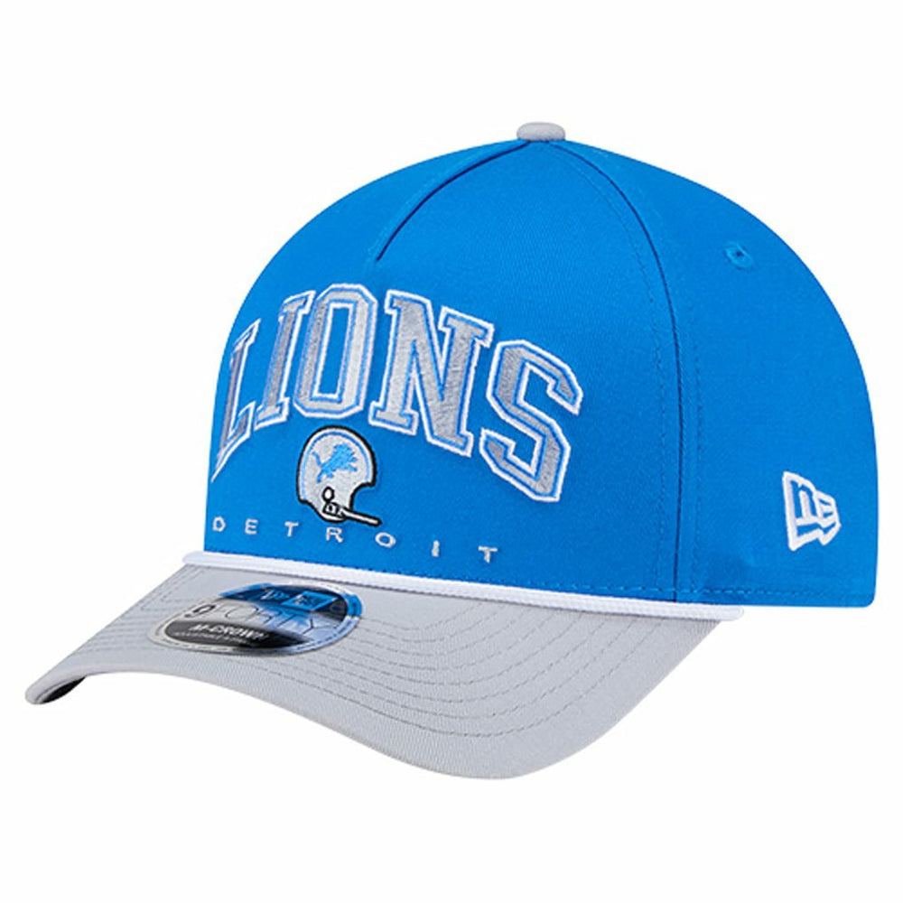 Detroit Lions New Era Throwback Arch COOLERA 9FORTY A-Frame M-Crown Adjustable Hat - Blue on sale