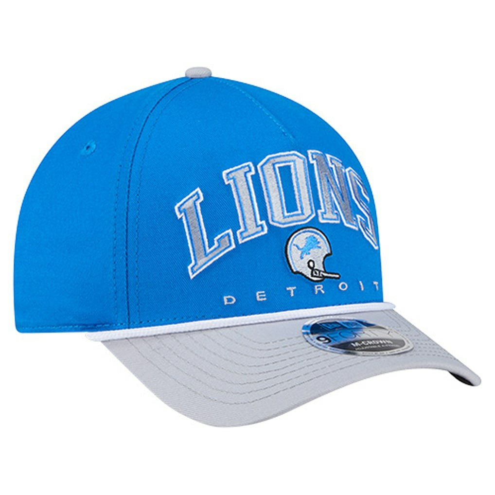 Detroit Lions New Era Throwback Arch COOLERA 9FORTY A-Frame M-Crown Adjustable Hat - Blue on sale