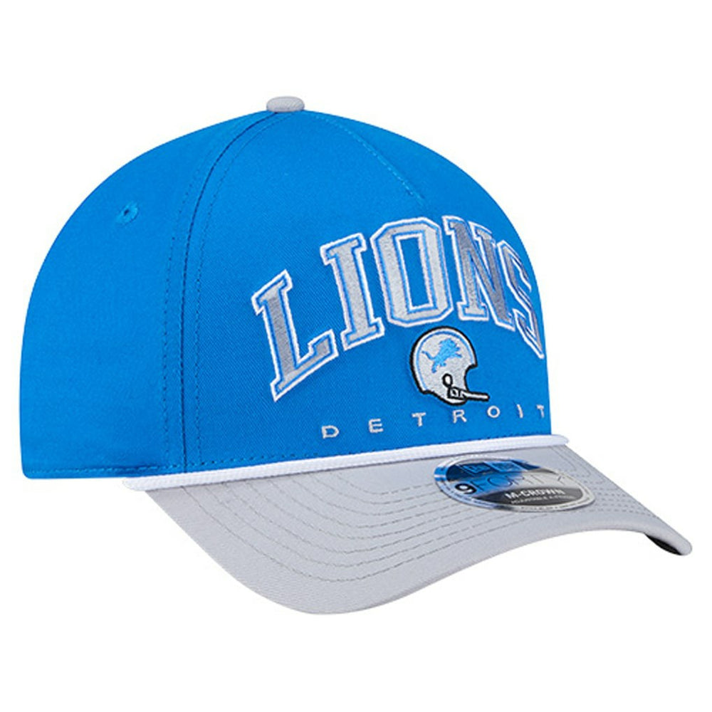 Detroit Lions New Era Throwback Arch COOLERA 9FORTY A-Frame M-Crown Adjustable Hat - Blue on sale