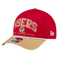 San Francisco 49ers New Era Throwback Arch COOLERA 9FORTY A-Frame M-Crown Adjustable Hat - Scarlet online