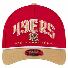 San Francisco 49ers New Era Throwback Arch COOLERA 9FORTY A-Frame M-Crown Adjustable Hat - Scarlet online