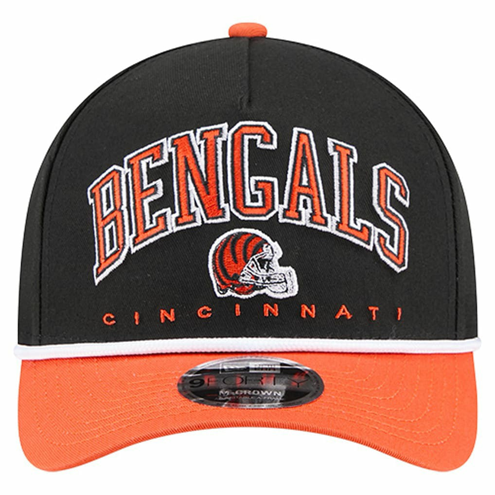 Cincinnati Bengals New Era Arch COOLERA 9FORTY A-Frame M-Crown Adjustable Hat - Black online