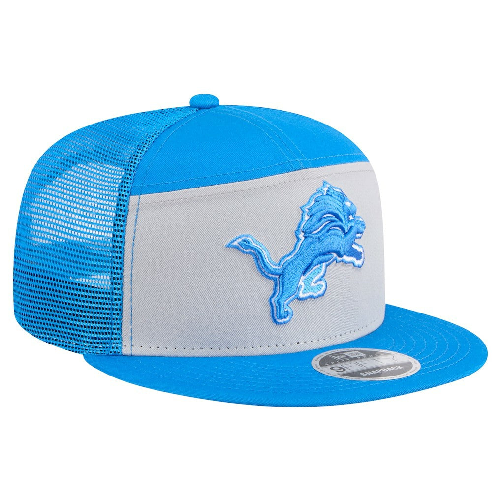 Detroit Lions New Era Outdoor Split Panel 9FIFTY Snapback Hat - Gray/Blue for sale