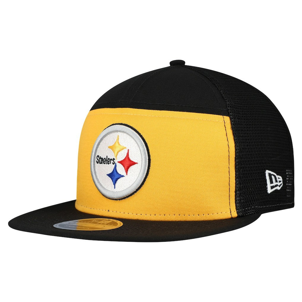 Pittsburgh Steelers New Era Outdoor Split Panel 9FIFTY Snapback Hat - Gold/Black outlet