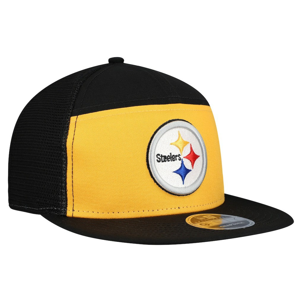 Pittsburgh Steelers New Era Outdoor Split Panel 9FIFTY Snapback Hat - Gold/Black outlet