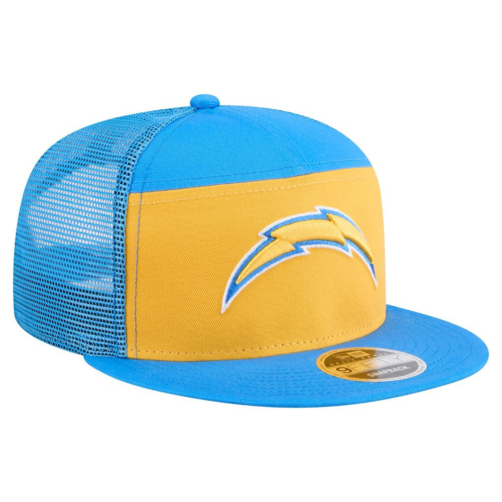 Los Angeles Chargers New Era Outdoor Split Panel 9FIFTY Snapback Hat - Gold/Powder Blue online