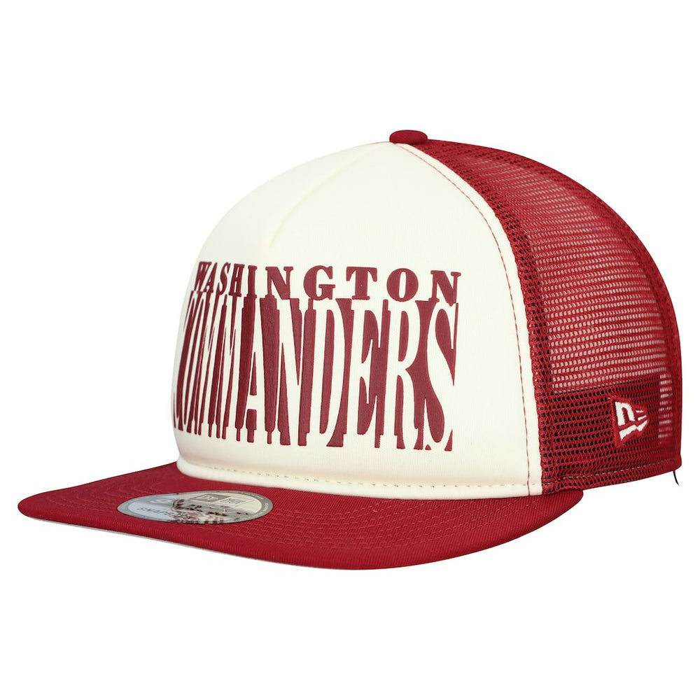 Washington Commanders New Era Cutout A-Frame 9FIFTY Snapback Hat - Cream/Burgundy sale