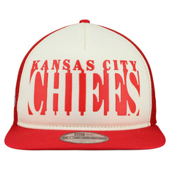 Kansas City Chiefs New Era Cutout A-Frame 9FIFTY Snapback Hat - Cream/Red cheap