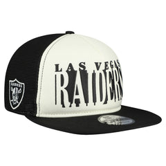 Las Vegas Raiders New Era Cutout A-Frame 9FIFTY Snapback Hat - Cream/Black discount