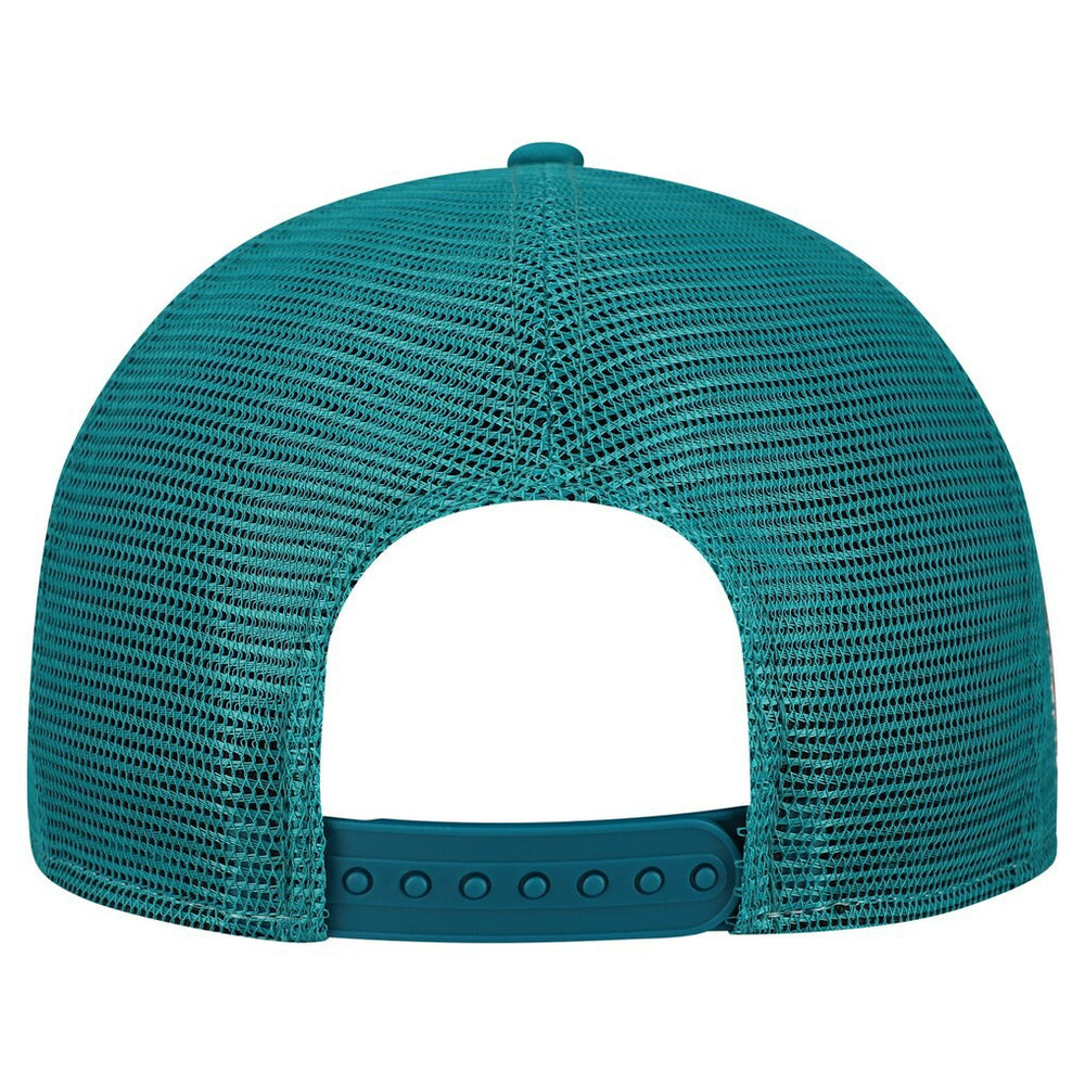 Miami Dolphins New Era Throwback Cutout A-Frame 9FIFTY Snapback Hat - Cream/Aqua on sale
