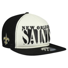New Orleans Saints New Era Cutout A-Frame 9FIFTY Snapback Hat - Cream/Black for sale