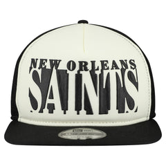 New Orleans Saints New Era Cutout A-Frame 9FIFTY Snapback Hat - Cream/Black for sale