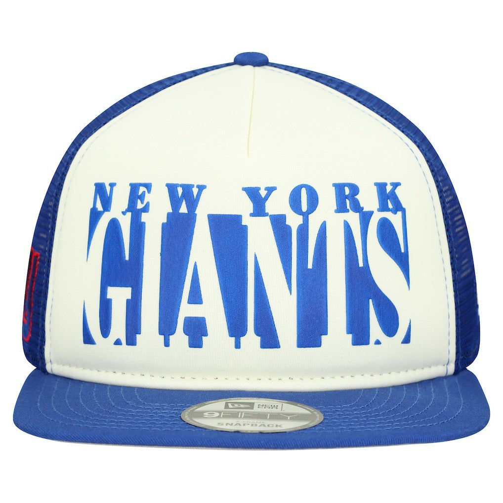 New York Giants New Era Cutout A-Frame 9FIFTY Snapback Hat - Cream/Royal cheap