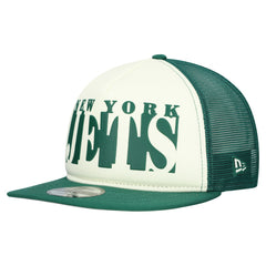 New York Jets New Era Cutout A-Frame 9FIFTY Snapback Hat - Cream/Green on sale