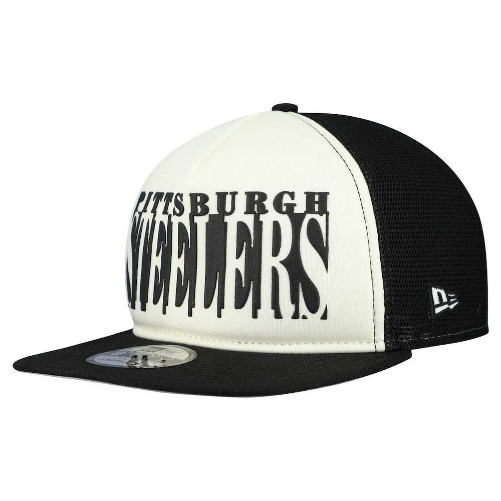 Pittsburgh Steelers New Era Cutout A-Frame 9FIFTY Snapback Hat - Cream/Black online