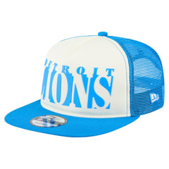 Detroit Lions New Era Cutout A-Frame 9FIFTY Snapback Hat - Cream/Blue cheap