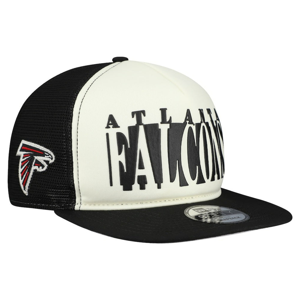 Atlanta Falcons New Era Cutout A-Frame 9FIFTY Snapback Hat - Cream/Black discount